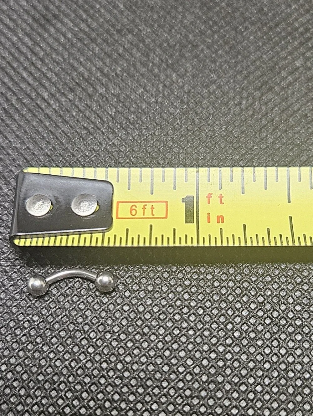 2 Curved Eyebrow Barbell 16 GA - 1.2mm Surgical Steel Length 1/4
